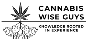 Cannabis Wise Guys horizontal logo black on transparent background